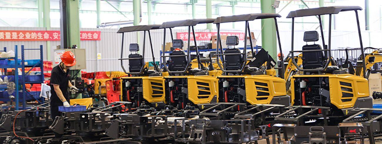 mini excavator assembly site